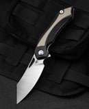 Bestech Knives Kasta Linerlock Folding Knife 3.5" 154CM Steel Blade Black And Tan G10 Handle KG45B -Bestech Knives - Survivor Hand Precision Knives & Outdoor Gear Store