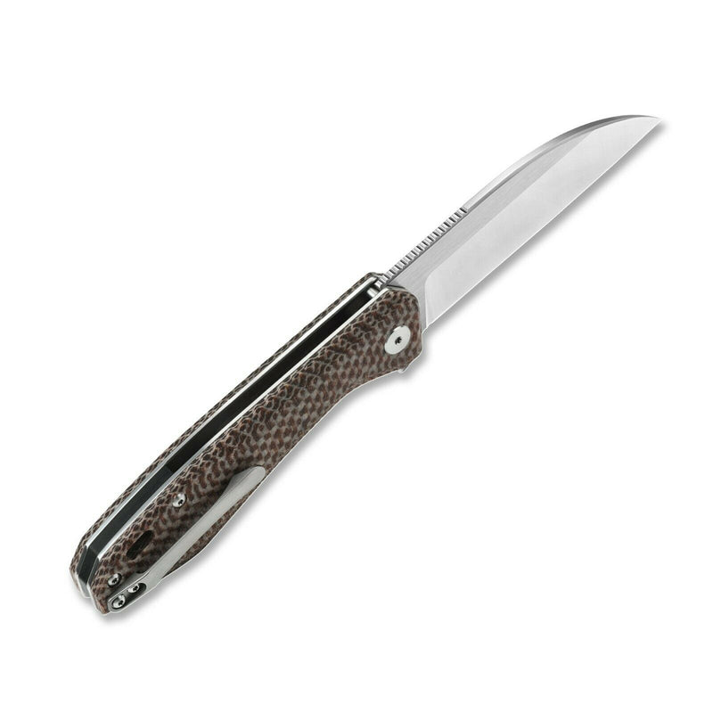 QSP Knife Pelican Folding Knife 3.63" CPM S35VN Steel Blade Brown Micarta Handle 118A2 -QSP Knife - Survivor Hand Precision Knives & Outdoor Gear Store