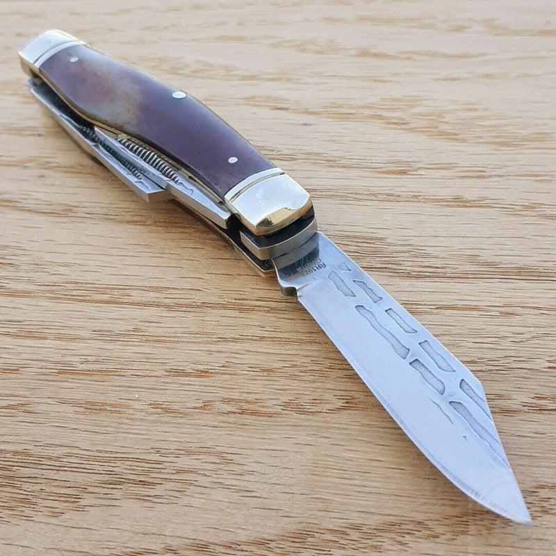 Rough Ryder Heavy Forge Pocket Knife Carbon Steel Blades Brown Smooth Bone Handle 1977 -Rough Ryder - Survivor Hand Precision Knives & Outdoor Gear Store