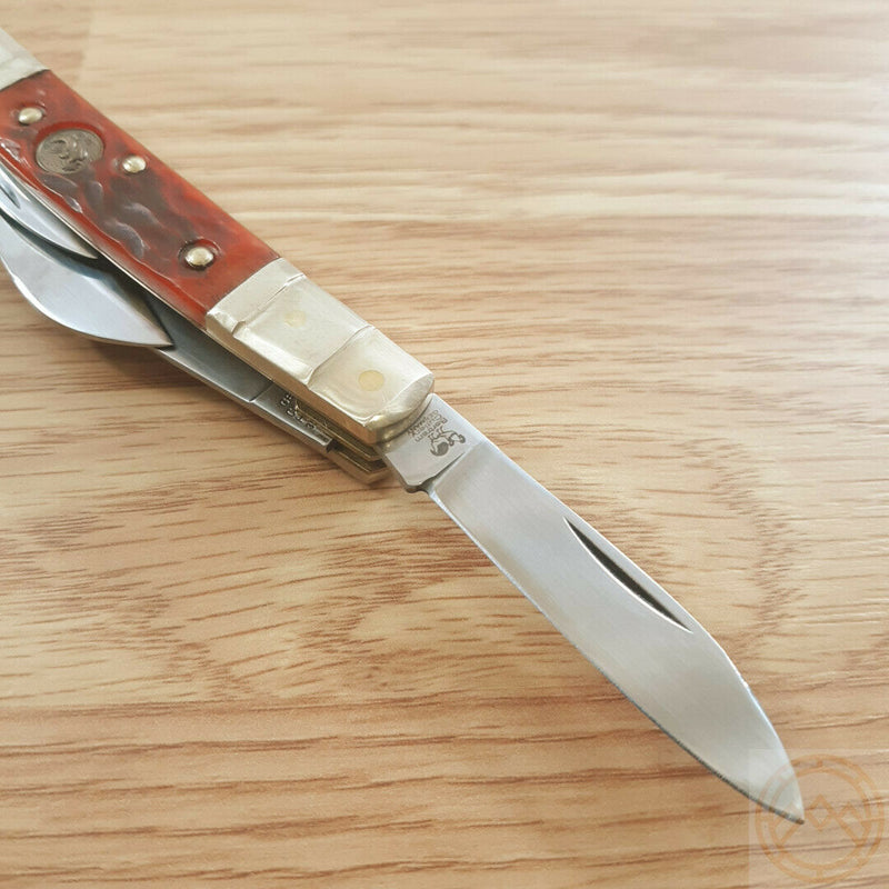 Hen & Rooster Congress Pocket Knife Stainless Steel Blades Pick Bone Handle 324CORPB -Hen & Rooster - Survivor Hand Precision Knives & Outdoor Gear Store