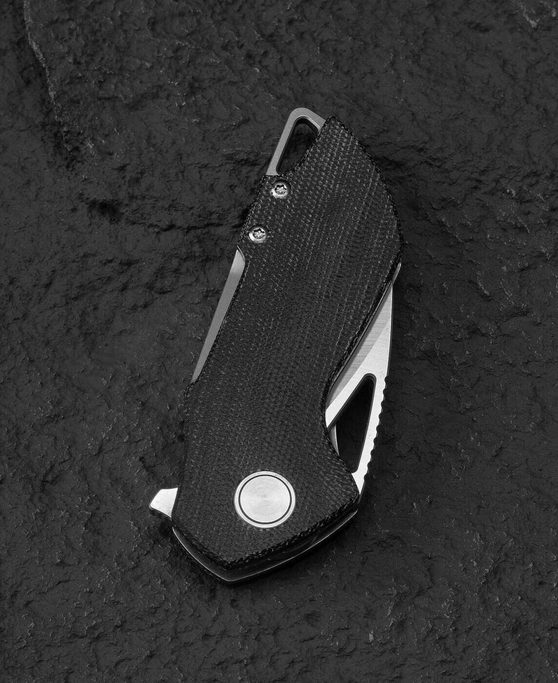 Bestech Knives Riverstone Folding Knife 2.5" 154CM Steel Blade Black Canvas Micarta Handle KL03D -Bestech Knives - Survivor Hand Precision Knives & Outdoor Gear Store