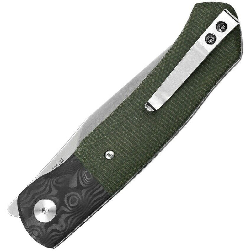 QSP Knife Gannet Folding Knife 3.38" 154CM Steel Blade Green Micarta Handle 137C -QSP Knife - Survivor Hand Precision Knives & Outdoor Gear Store