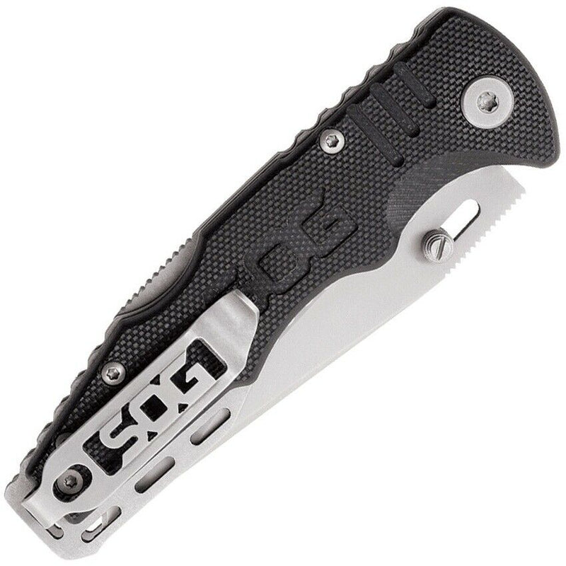 SOG Salute Mini Lockback Folding Knife 3.12" 8Cr13MoV Steel Black Blade G10 Handle FF1001CP -SOG - Survivor Hand Precision Knives & Outdoor Gear Store