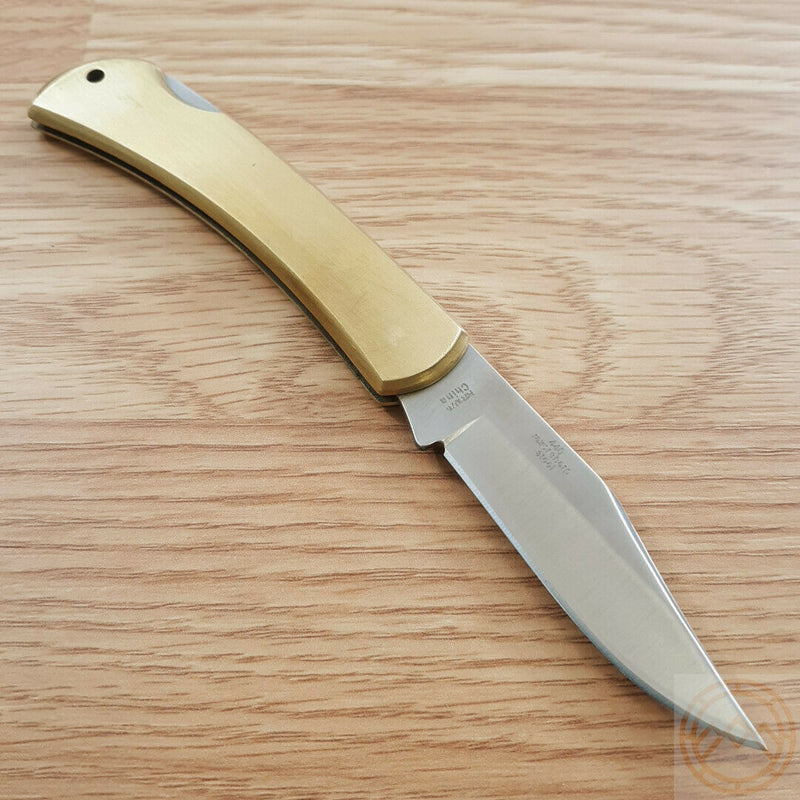 Rough Ryder Lockback Folding Knife 2.5" 440 Steel Clip Blade Brushed Brass Handle 1978 -Rough Ryder - Survivor Hand Precision Knives & Outdoor Gear Store