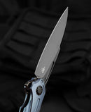Bestech Knives WIBRA Folding Knife 3.5" Bohler M390 Steel Blade Blue Anodized Titanium Handle KT2001C -Bestech Knives - Survivor Hand Precision Knives & Outdoor Gear Store