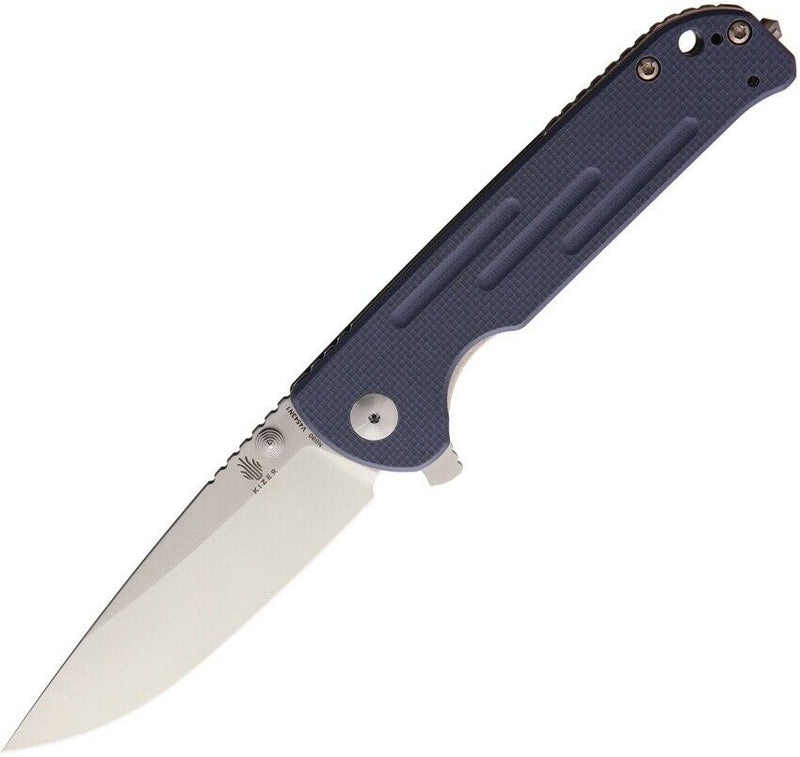 Kizer Cutlery Justice Folding Knife 3.75" N690 Steel Blade Blue/Gray G10 Handle KIV4543N1 -Kizer Cutlery - Survivor Hand Precision Knives & Outdoor Gear Store