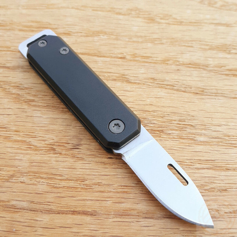 Bear & Son Small Slip Joint Folding Knife 1.5" High Carbon Steel Blade Black Aluminum Handle 109BK -Bear & Son - Survivor Hand Precision Knives & Outdoor Gear Store