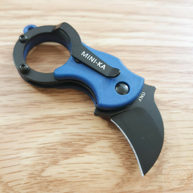 Fox Mini-Ka Linerlock Folding Knife 1" 420 Steel Hawkbill Blade Blue FRN Handle 535BLB -Fox - Survivor Hand Precision Knives & Outdoor Gear Store