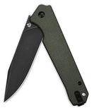 QSP Knife Mamba Linerlock Folding Knife 3.5" D2 Tool Steel Blade Green Micarta Handle 111I2 -QSP Knife - Survivor Hand Precision Knives & Outdoor Gear Store