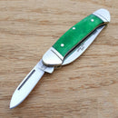 Rough Ryder Mini Canoe Pocket Knife Stainless Blades Green Smooth Bone Handle 057 -Rough Ryder - Survivor Hand Precision Knives & Outdoor Gear Store