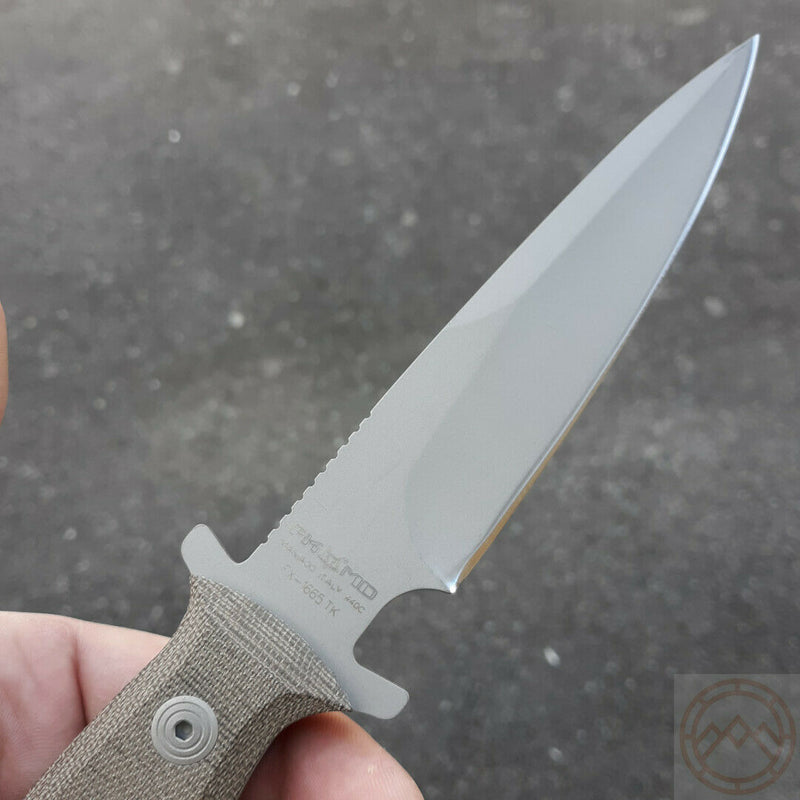 Fox Exagon Tactical Fixed Knife 5.5" 440C Steel Blade Green Canvas Micarta Handle 1665TK -Fox - Survivor Hand Precision Knives & Outdoor Gear Store