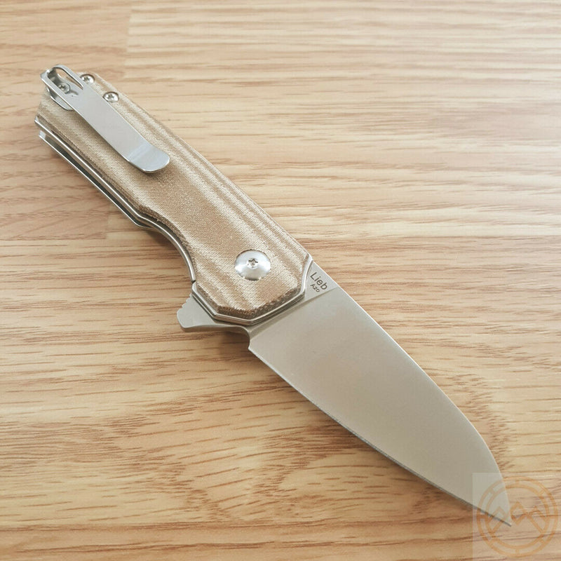 Kizer Cutlery Lieb Folding Knife 2.5" N690 Steel Blade Brown Micarta Handle V2541N4 -Kizer Cutlery - Survivor Hand Precision Knives & Outdoor Gear Store