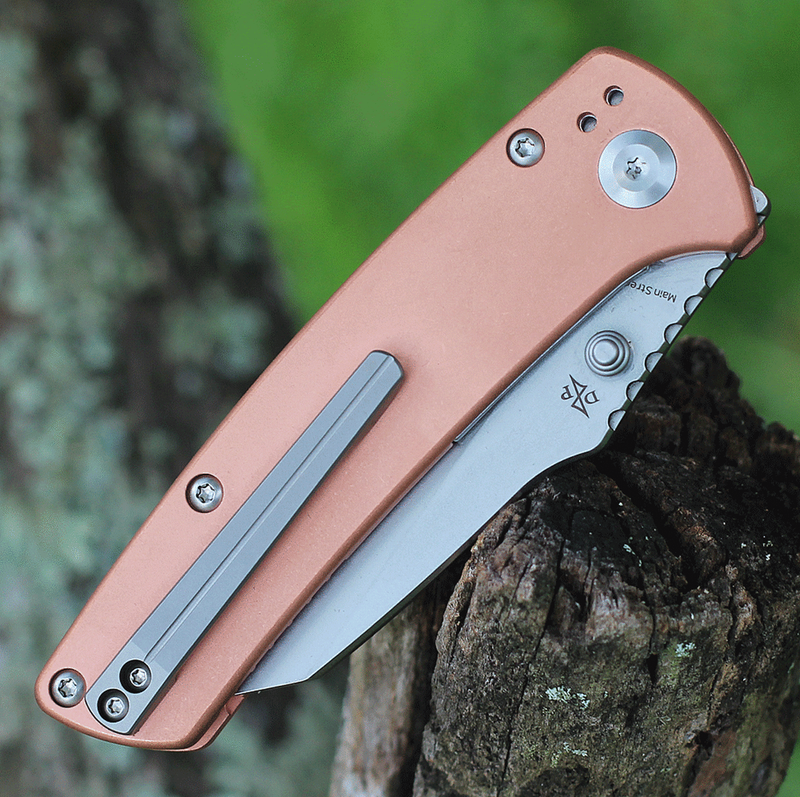 Kansept Knives Main Liner Folding Knife 3.5" 154CM Steel Blade Copper Handle 1015B5 -Kansept Knives - Survivor Hand Precision Knives & Outdoor Gear Store