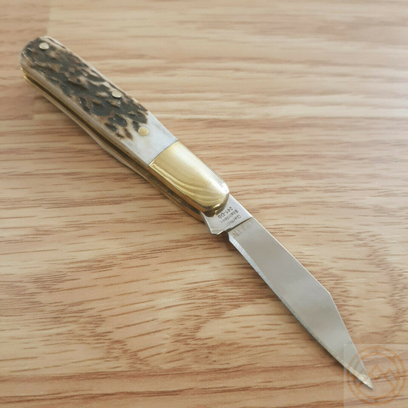 Hen & Rooster Folding Knife Stainless Steel Clip Point Blade Deer Stag Handle 241DS -Hen & Rooster - Survivor Hand Precision Knives & Outdoor Gear Store