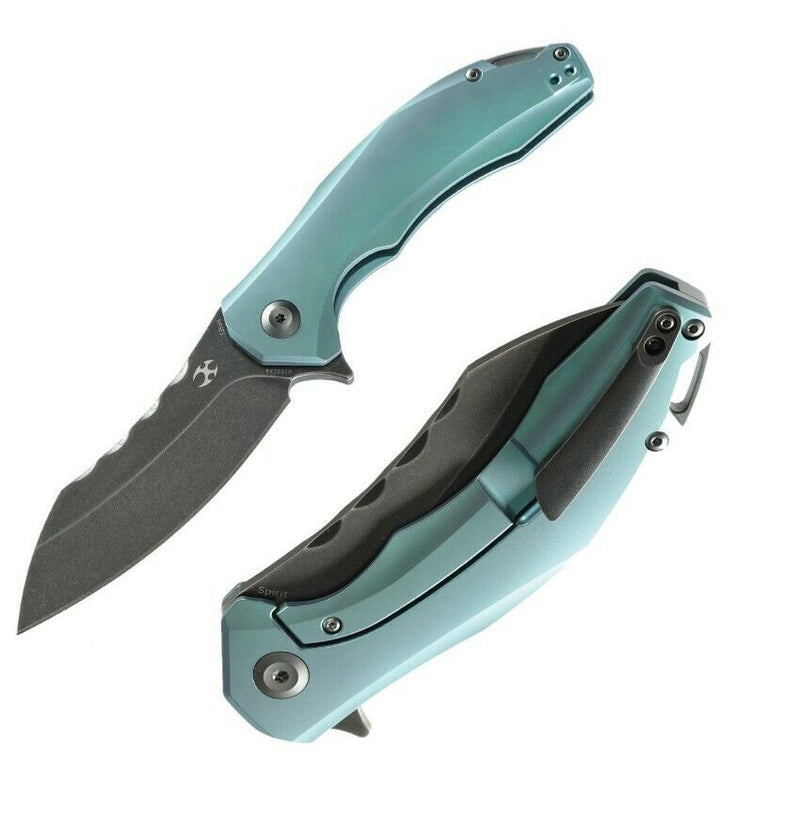 Kansept Knives Spirit Framelock Folding Knife 3.75" S35VN Steel Blade Titanium Handle 1002A6 -Kansept Knives - Survivor Hand Precision Knives & Outdoor Gear Store