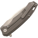 QSP Knife Woodpecker Folding Knife 3.75" Bohler M390 Steel Blade Gray Titanium Handle 116A -QSP Knife - Survivor Hand Precision Knives & Outdoor Gear Store