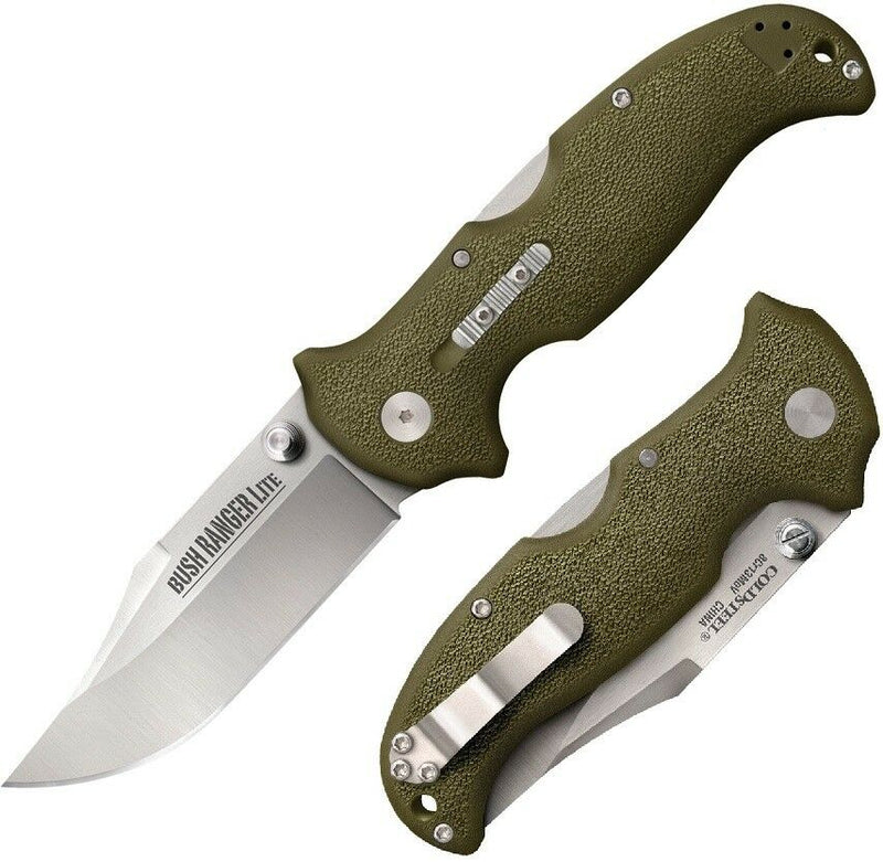 Cold Steel Bush Ranger Folding Knife 3.5" 8Cr13MoV Steel Blade Green GRN Handle 21A -Cold Steel - Survivor Hand Precision Knives & Outdoor Gear Store