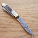 Fox-N-Hound Trapper Pocket Knife Damascus Steel Clip And Spey Blades Bone Handle 614 -Fox-N-Hound - Survivor Hand Precision Knives & Outdoor Gear Store