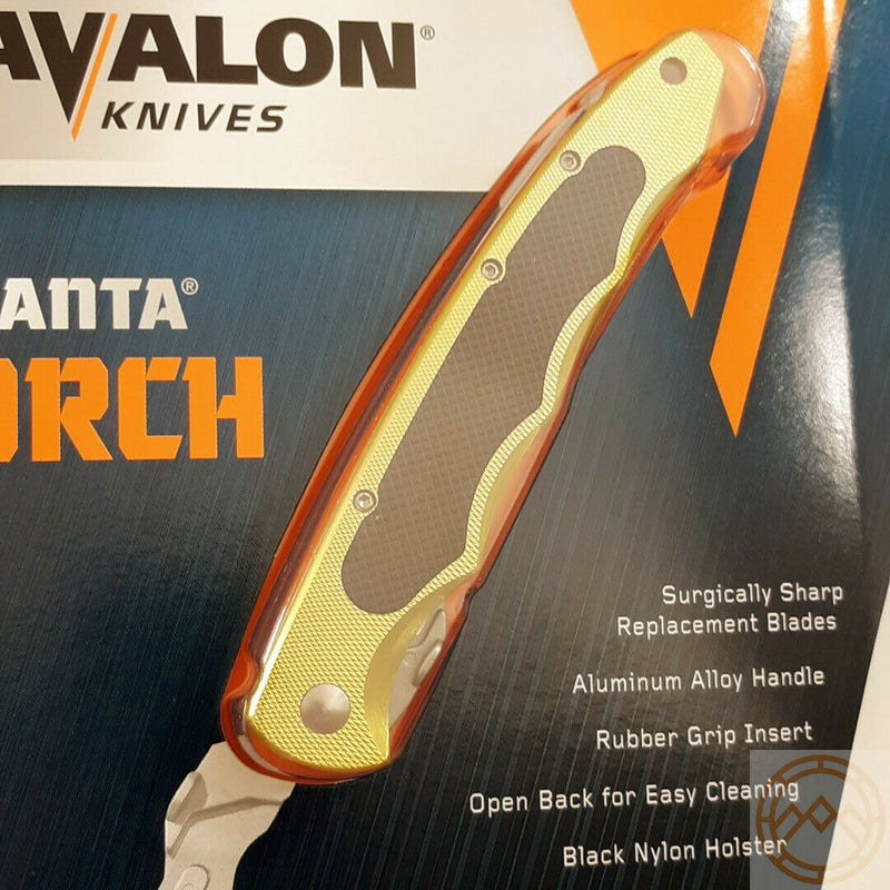 Havalon Piranta-Torch Skinner Folding Knife 2.75" Stainless Steel Blade 6061-T6 Aluminum/Rubber Handle 60ATLM -Havalon - Survivor Hand Precision Knives & Outdoor Gear Store