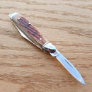 Rough Ryder Peanut Pocket Knife Stainless Steel Blades Amber Jigged Bone Handle 110 -Rough Ryder - Survivor Hand Precision Knives & Outdoor Gear Store