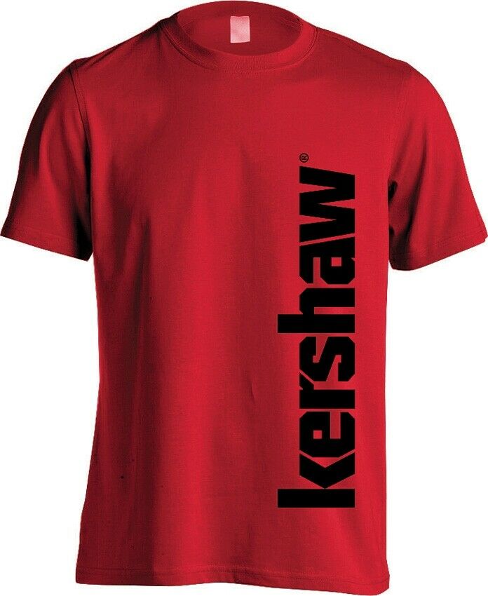 Kershaw T-Shirt Black Logo On Front Red Cotton Construction Size X - Large 182XL -Kershaw - Survivor Hand Precision Knives & Outdoor Gear Store