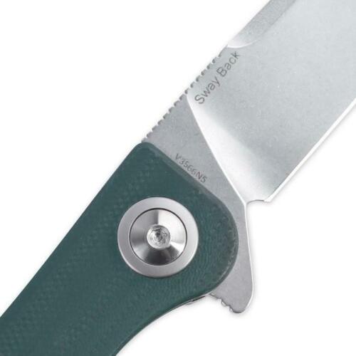 Kizer Cutlery Sway Back Folding Knife 3" N690 Steel Blade Green G10 Handle V3566N5 -Kizer Cutlery - Survivor Hand Precision Knives & Outdoor Gear Store