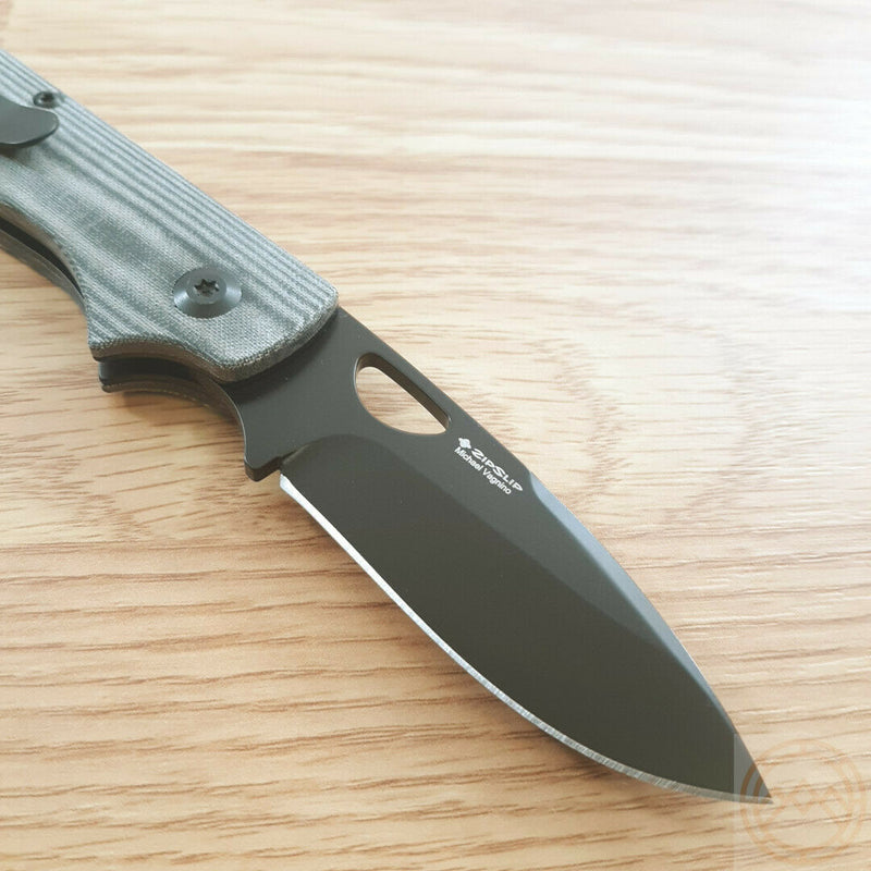 Kizer Cutlery Zipslip Folding Knife 2.75" CPM-4V Steel Blade Black Micarta Handle V3507N4 -Kizer Cutlery - Survivor Hand Precision Knives & Outdoor Gear Store