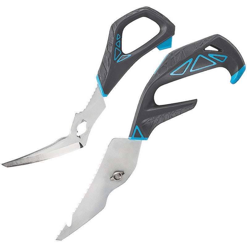 Gerber Processor Fishing Shears Salt Scissors Gray And Blue GRN And TPE Handle 3554 -Gerber - Survivor Hand Precision Knives & Outdoor Gear Store