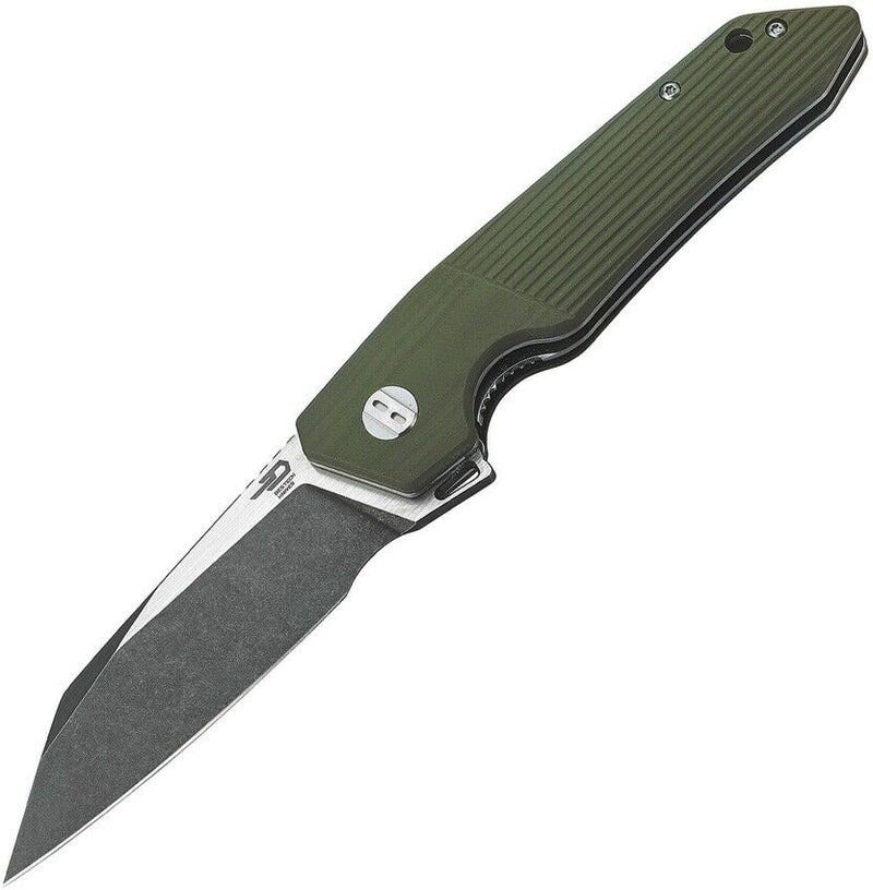 Bestech Knives Barracuda Liner Folding Knife 3.5" D2 Tool Steel Blade Green G10 Handle G15B2 -Bestech Knives - Survivor Hand Precision Knives & Outdoor Gear Store