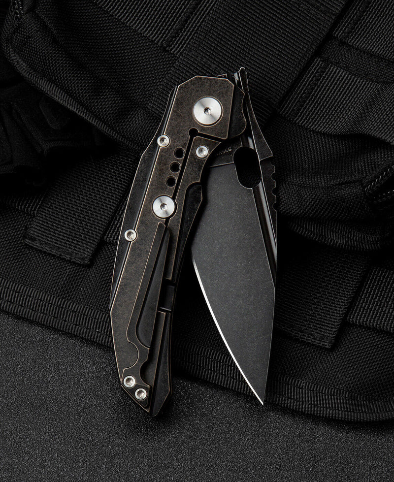 Bestech Knives Exploit Folding Knife 3.13" S35VN Steel Blade Black Titanium Handle KT2005C -Bestech Knives - Survivor Hand Precision Knives & Outdoor Gear Store