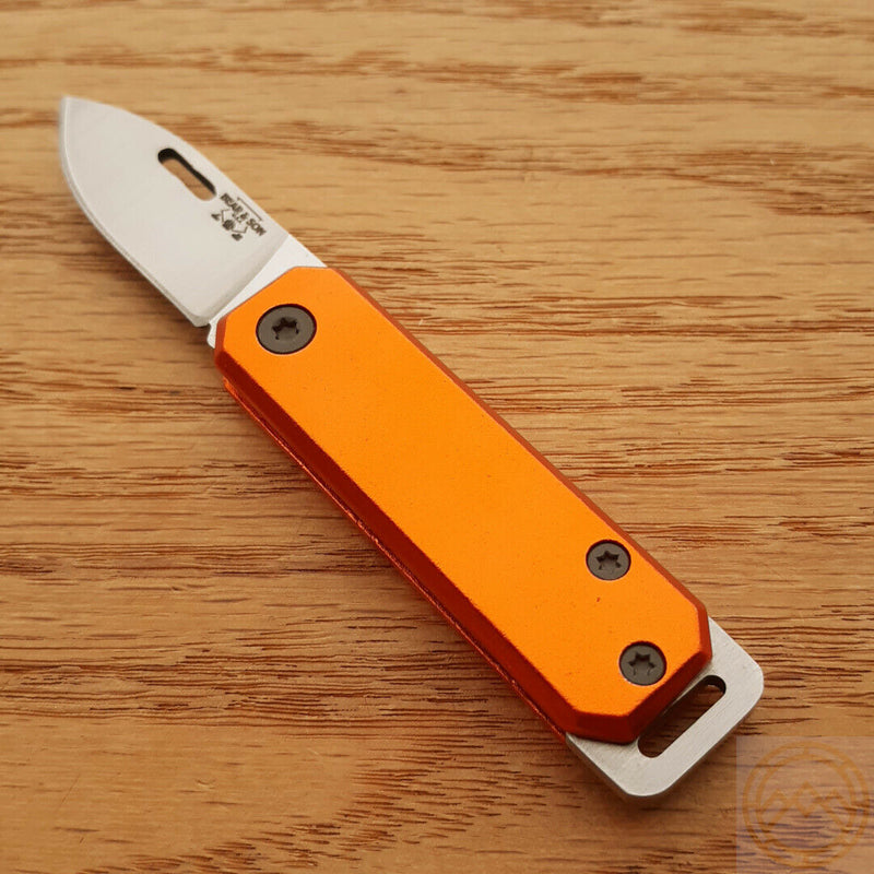 Bear & Son Small Slip Joint Folding Knife 1.5" High Carbon Steel Blade Orange Aluminum Handle 109OR -Bear & Son - Survivor Hand Precision Knives & Outdoor Gear Store