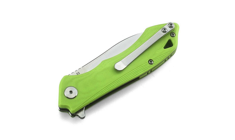 Bestech Knives Beluga Folding Knife 3" D2 Tool Steel Blade Neon Green G10 Handle G11F2 -Bestech Knives - Survivor Hand Precision Knives & Outdoor Gear Store