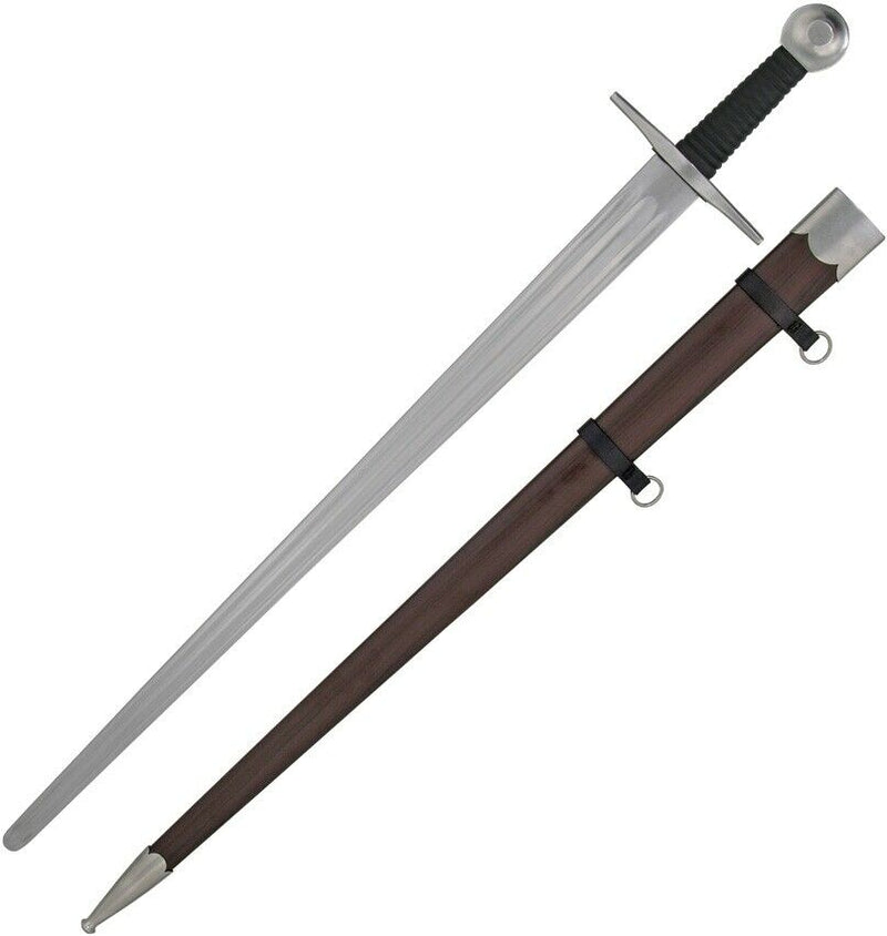 CAS Hanwei Practical Knightly Fixed Sword 30" 1065 Carbon Steel Blade Leather Handle 2046 -CAS Hanwei - Survivor Hand Precision Knives & Outdoor Gear Store