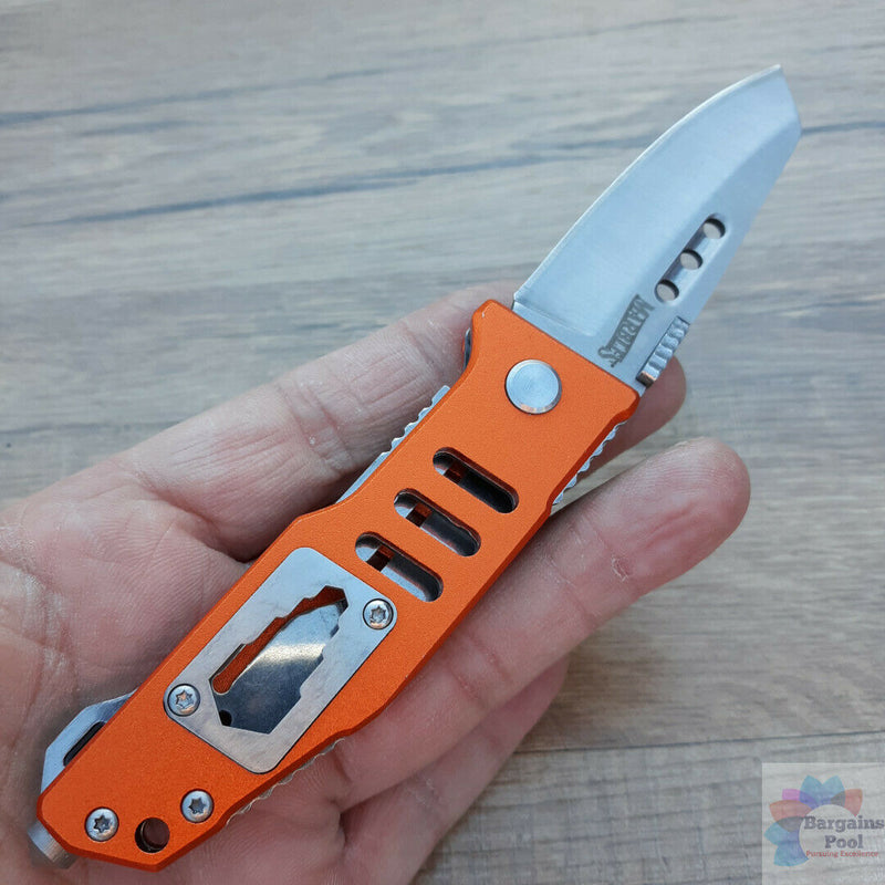 Marbles Linerlock Folding Knife 2.75" Stainless Steel Blade Orange Aluminum Handle 558 -Marbles - Survivor Hand Precision Knives & Outdoor Gear Store