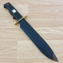 Frost Cutlery Quicksilver Bowie Fixed Knife 10.25" Stainless Steel Blade Black Finger Grooved Rubberized Handle S578RUBB -Frost Cutlery - Survivor Hand Precision Knives & Outdoor Gear Store