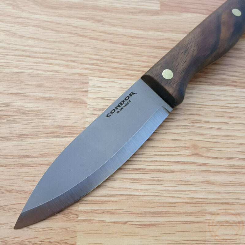 Condor Bushlore Fixed Knife 4.25" 1075HC Steel Full Tang Blade Walnut Handle TK23243HC -Condor - Survivor Hand Precision Knives & Outdoor Gear Store