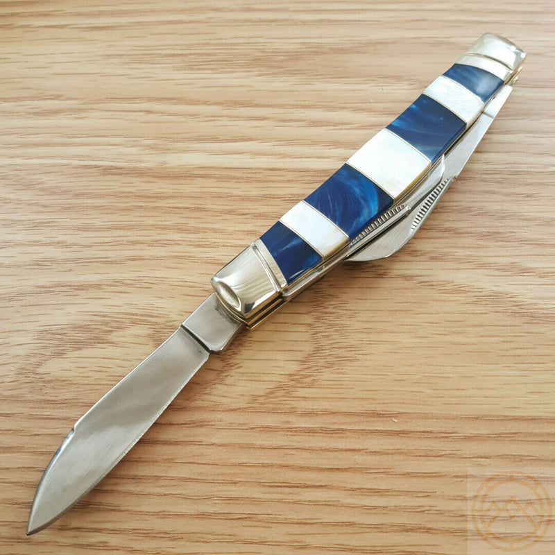 Rough Ryder Large Congress Pocket Knife Stainless Steel Blades Acrylic / Mother Of Pearl Handle 2022 -Rough Ryder - Survivor Hand Precision Knives & Outdoor Gear Store