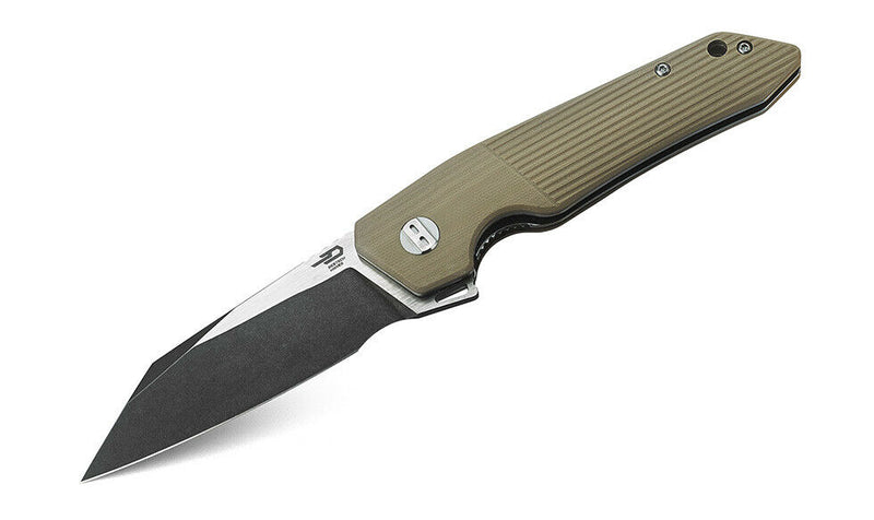 Bestech Knives Barracuda Folding Knife 3.5" D2 Tool Steel Blade Beige G10 Handle G15C2 -Bestech Knives - Survivor Hand Precision Knives & Outdoor Gear Store