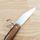 Okapi Keyring Lock Folding Knife 4" Carbon Steel Blade Resin Impregnated Wood Handle 9070 -Okapi - Survivor Hand Precision Knives & Outdoor Gear Store