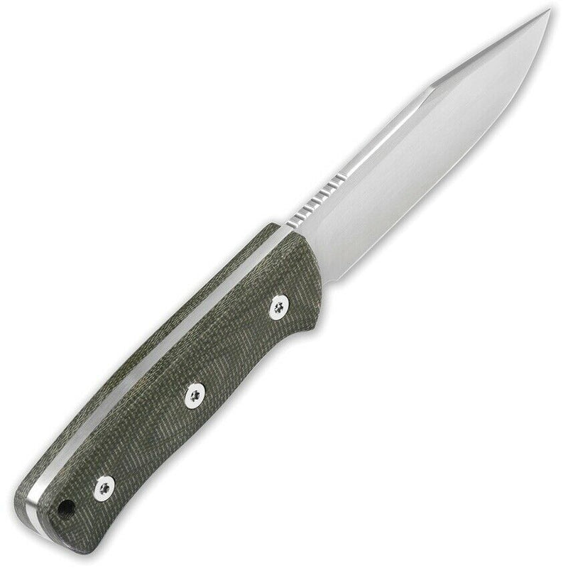 QSP Knife Bison Fixed knife 4.5" D2 Tool Steel Clip Point Blade Green Linen Micarta Handle 134C -QSP Knife - Survivor Hand Precision Knives & Outdoor Gear Store