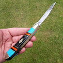 Frost Cutlery Arrowhead Trapper Pocket Knife Stainless Blades Turquoise Handle HS108AH -Frost Cutlery - Survivor Hand Precision Knives & Outdoor Gear Store