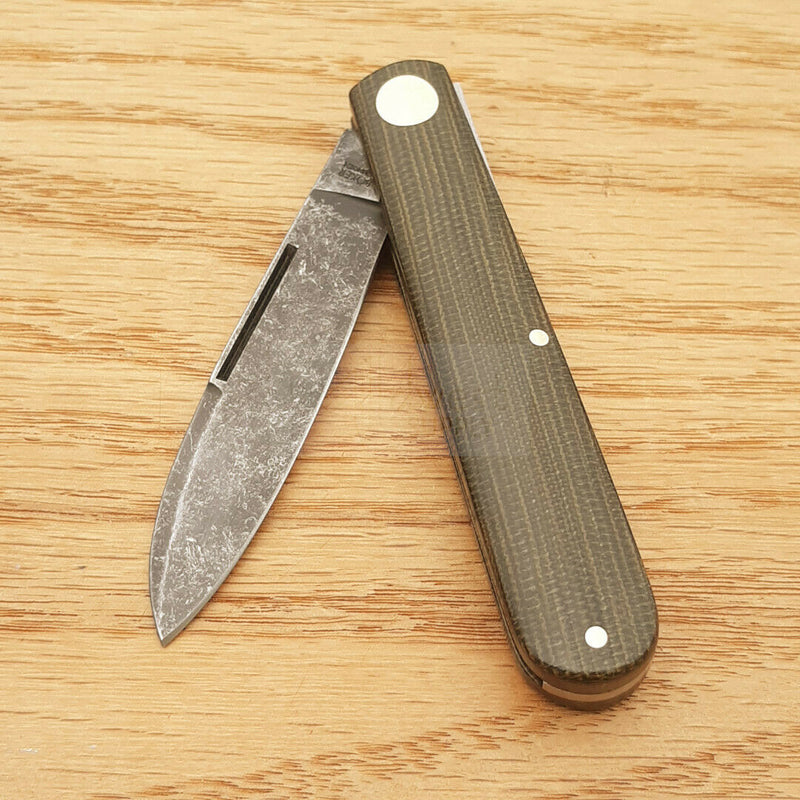 Boker Prime Barlow Folding Knife 2.75" Carbon Steel Blade OD Green Micarta Handle 115942 -Boker - Survivor Hand Precision Knives & Outdoor Gear Store