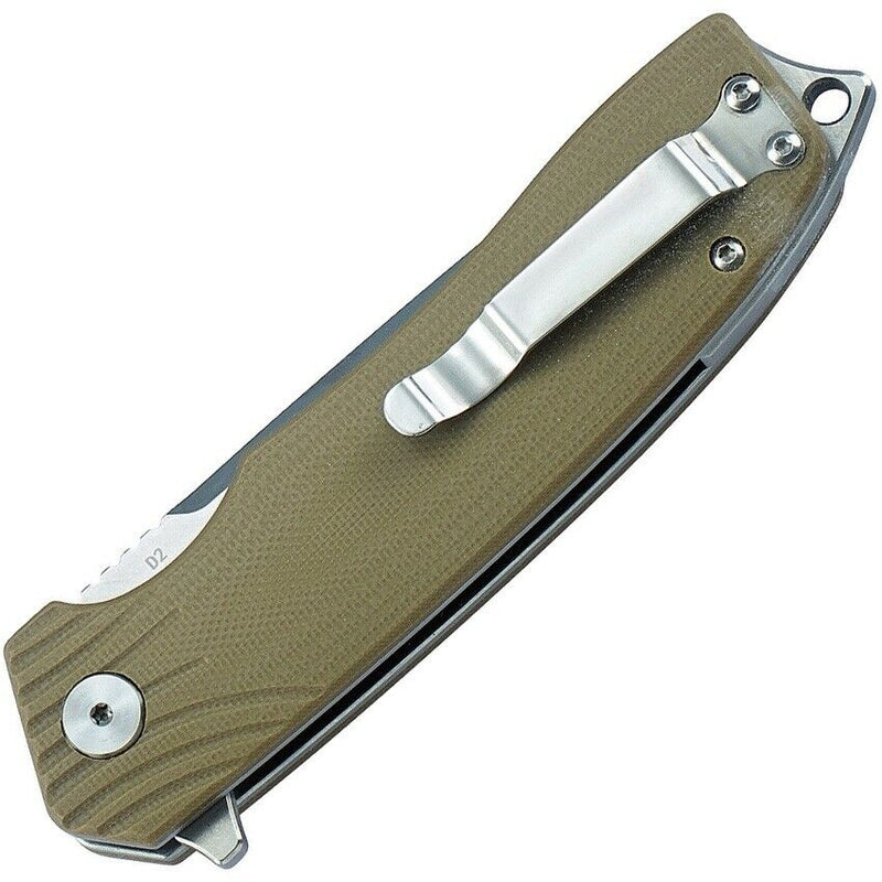 Bestech Knives Lion Linerlock Folding Knife 3.5" D2 Tool Steel Blade Tan G10 Handle G01C -Bestech Knives - Survivor Hand Precision Knives & Outdoor Gear Store