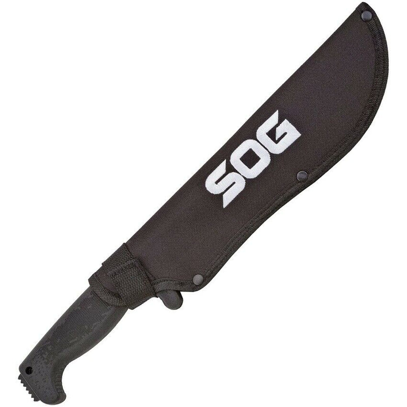 SOG Fari Machete Fixed Knife 10" 3Cr13 Stainless Steel Blade Black Rubber Handle MC04N -SOG - Survivor Hand Precision Knives & Outdoor Gear Store