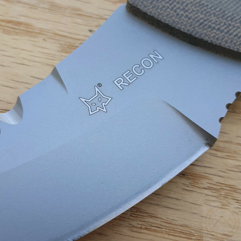 Fox Recon Fixed Knife 4.75" N690Co Steel Full Tang Blade Green Micarta Handle X512OD -Fox - Survivor Hand Precision Knives & Outdoor Gear Store