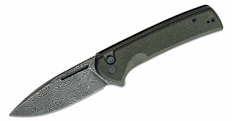 Civivi Conspirator Folding Knife 3.48" Damascus Steel Blade Green Micarta Handle C21006DS1 -Civivi - Survivor Hand Precision Knives & Outdoor Gear Store