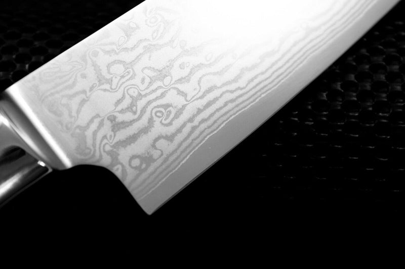 Myerchin Galley Chefs Kitchen Knife 8" Damascus Steel Blade Black G10 Handle G100 -Myerchin - Survivor Hand Precision Knives & Outdoor Gear Store