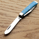 Rough Ryder Trapper Pocket Knife 440A Steel Blade Imitation Turquoise Handle 1371 -Rough Ryder - Survivor Hand Precision Knives & Outdoor Gear Store
