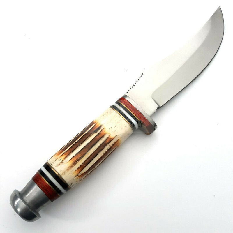 Frost Cutlery Bowie Fixed Knife 5" Stainless Steel Blade Torch Bone Handle S203TB -Frost Cutlery - Survivor Hand Precision Knives & Outdoor Gear Store