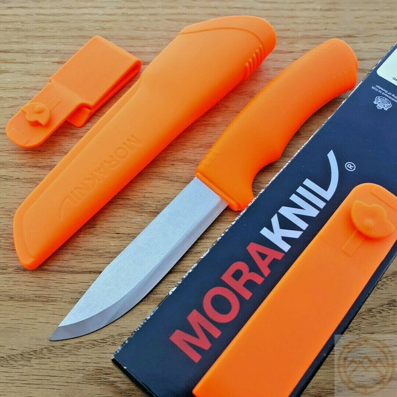 Mora Bushcraft Fixed Knife 4.12" Stainless Steel Blade Orange Rubber Handle 01621 -Mora - Survivor Hand Precision Knives & Outdoor Gear Store